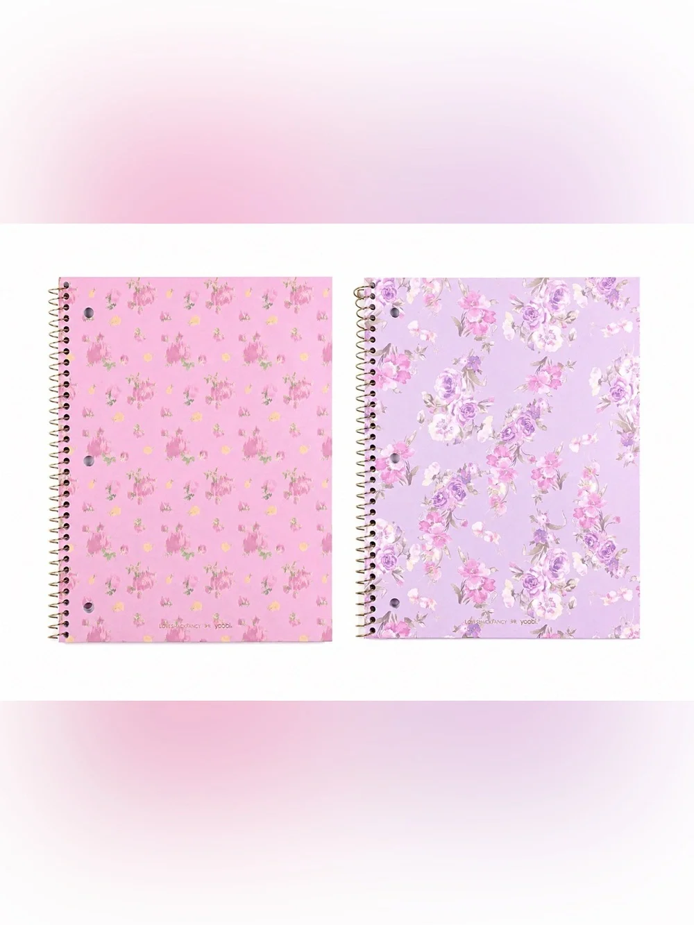 NWT LoveShackFancy X Target Yoobi 2 x Wide Ruler Spiral Notebooks 8”x10.5”